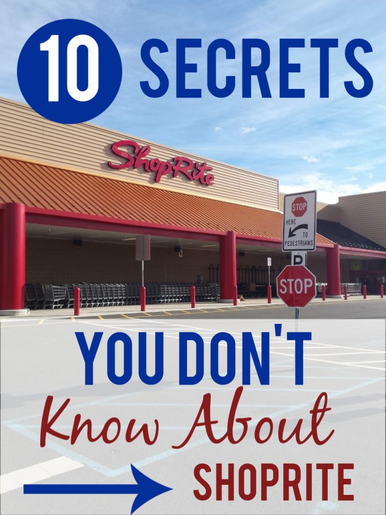 Outside ShopRite Supermarket with text overlay - Shoprite secrets your don't know