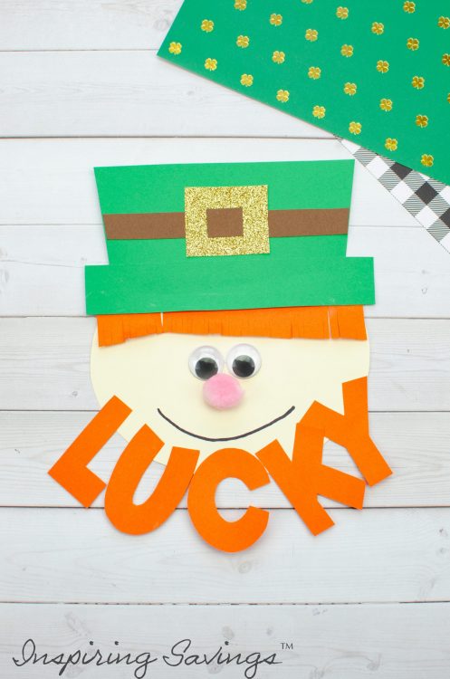 adding Face to Leprechaun craft e1582637362678