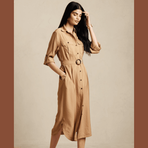 Utility Maxi Shirtdress