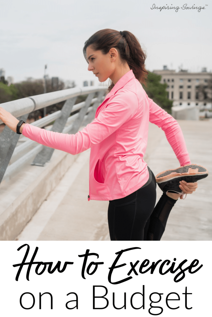 How to exercise on a budget - woman stretching her legs before a run