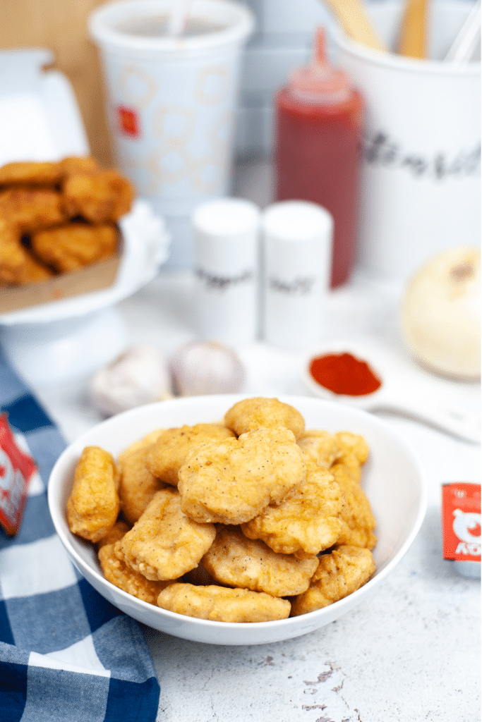 Copycat McDonalds Chicken Nuggets in white bowl