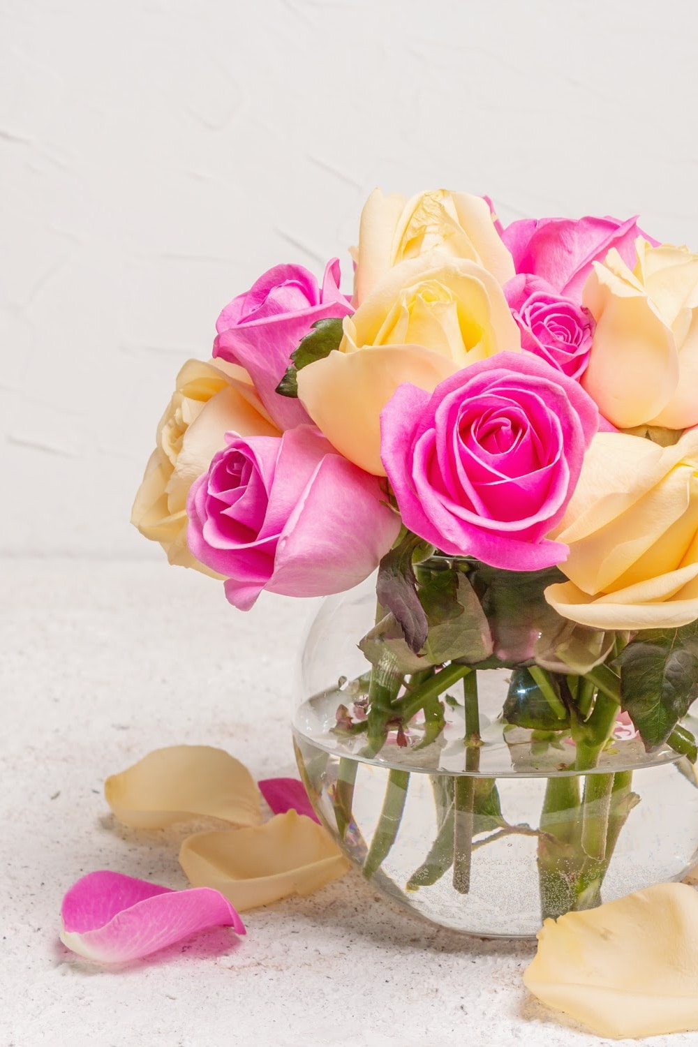 Flowers in vase with water