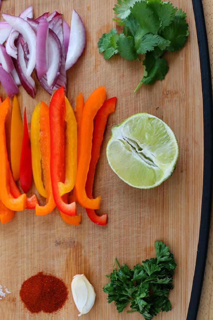 Ingredients Needs for Fajita and rice