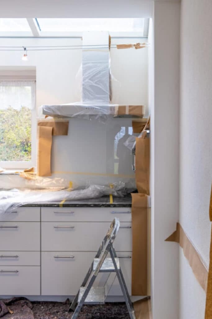 starting a home project -pictured kitchen ready for renovation project