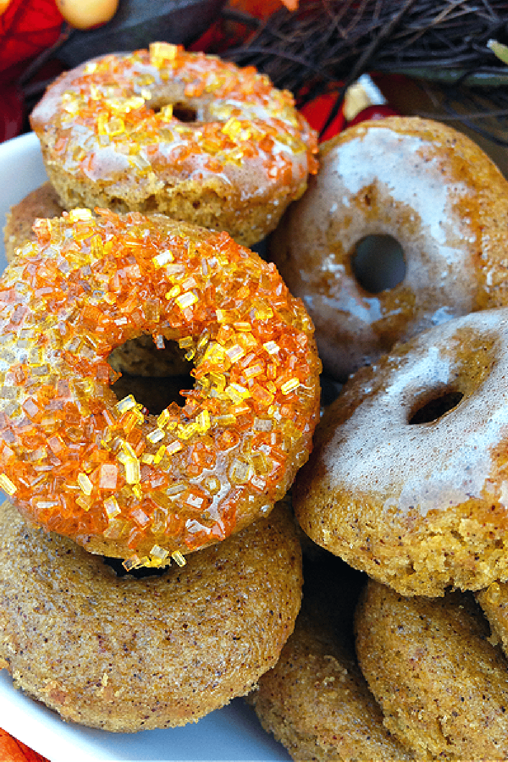 baked mini doughnuts with glaze