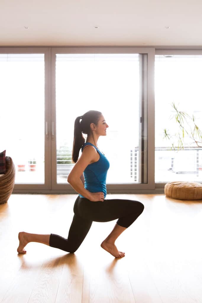 body weight exercising inside home