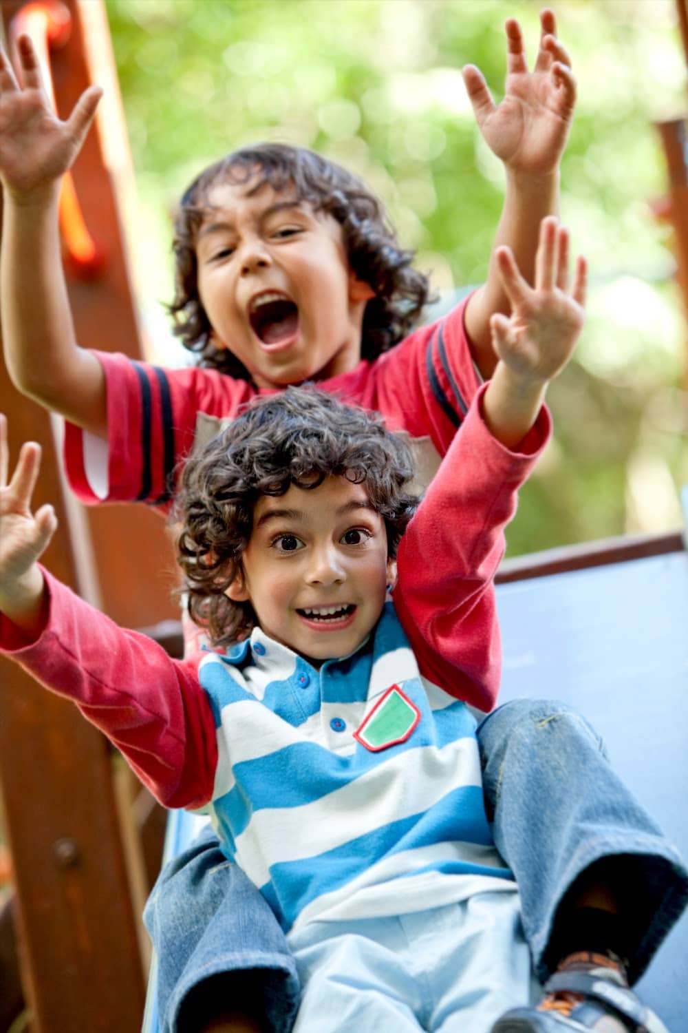 kids playing at a play park