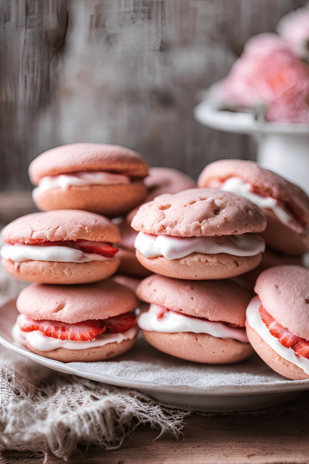 Strawberry whoopie pies